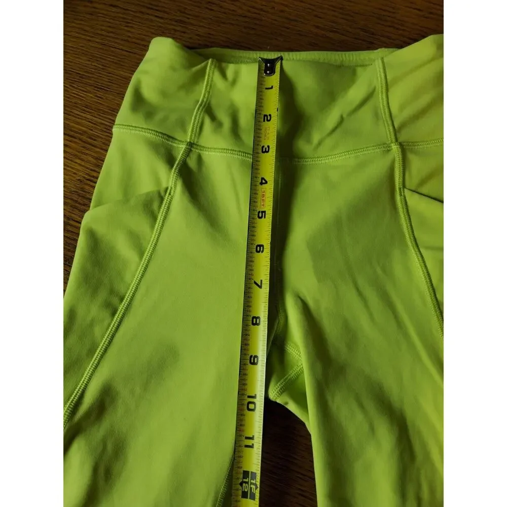 Lululemon‎ 2 Time To Sweat Leggings 23 Inch Lemon Yellow Luxtreme LW6AZHS